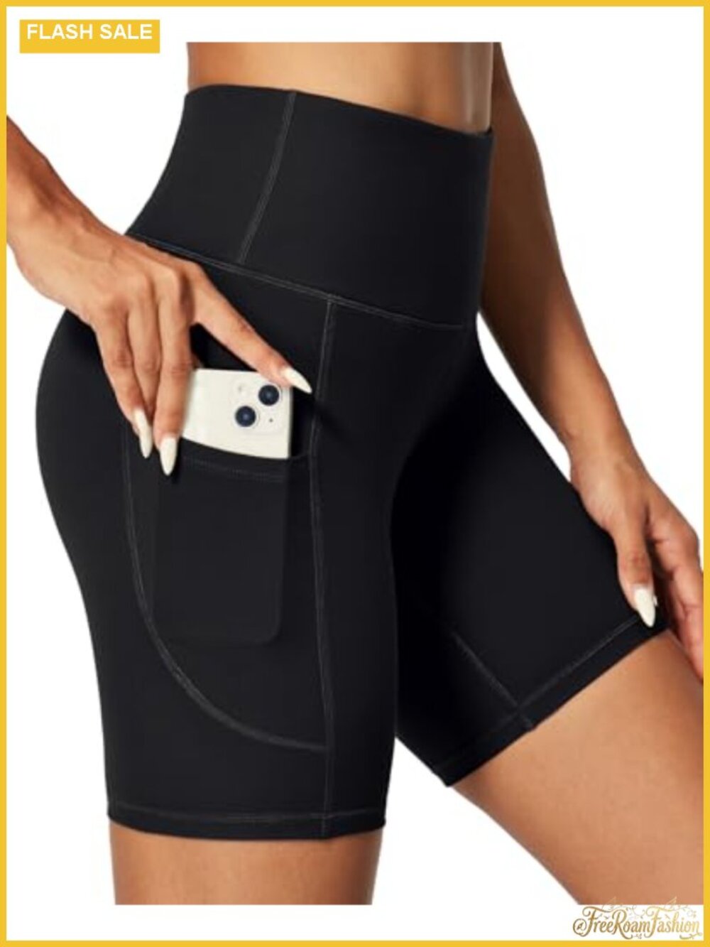 Women's Bike Shorts 6" High Waisted Tummy Control Yoga Compression Shorts